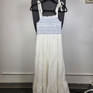 Lucky Brand Blue and White Maxi Dress